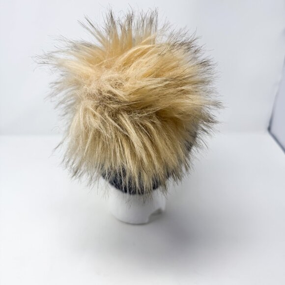 Columbia Winter Blur Pom Pom Beanie Hat Blue One Size Fits All Fleece Lined Cozy - Picture 4 of 9